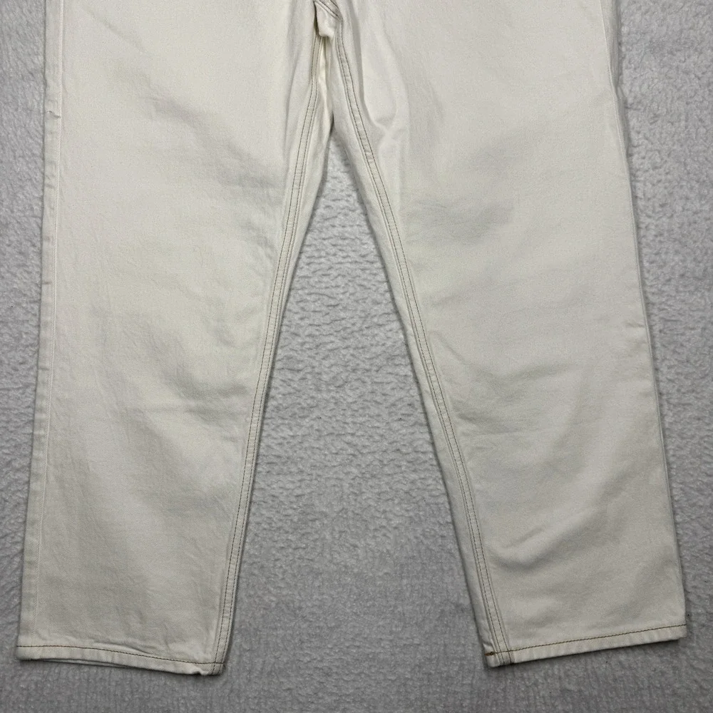 Elizabeth and James High‎ Rise Vintage Straight White Denim Pants Women's 16